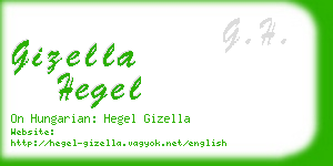 gizella hegel business card